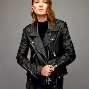 ALL SAINTS Luna Leather Biker Jacket! Amazing! Size 4, new,never worn,w/o tags